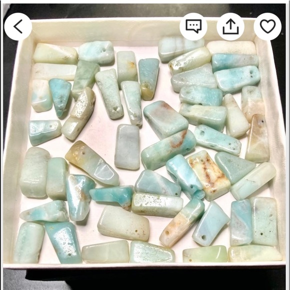 50 count Amazonite chunky fringe beads for necklace bracelet earrings crafts etc - Picture 2 of 2